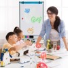 Costway Mobile Whiteboard 40" x 26" Height Adjustable Magnetic Dry Erase Board with Stand Green/Black/White - 4 of 4