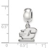 Black Bow Jewelry Sterling Silver Central Michigan Chippewas NCAA Bead Charm - 3 of 4