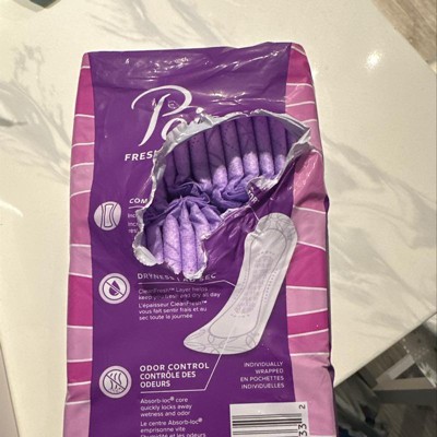 Poise Daily Postpartum Incontinence Panty Liners - Very Light Absorbency -  Long - 44ct : Target