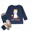 The Juniper Shop Mini Smiley Unicorn Distressed Toddler Long Sleeve Tee - 3 of 4