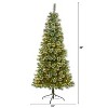 7ft. Slim Snow Tip Pine Artificial Christmas Tree with 400 Clear LED Lights – Sleek Holiday X-Mas Glow - 2 of 4