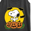 Women's - Peanuts - Snoopy Pumpkin Patch Graphic Racerback Tank - 2 of 4