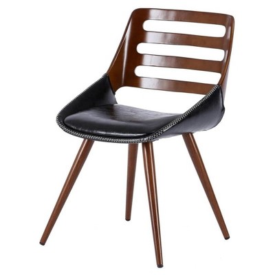 New Pacific Direct Shelton PU Leather Bamboo Chair