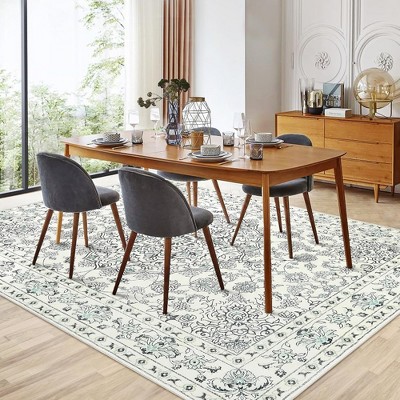 Garvee Traditional Area Rug -Ultra Thin Soft Washable Rug, Non Slip Carpet