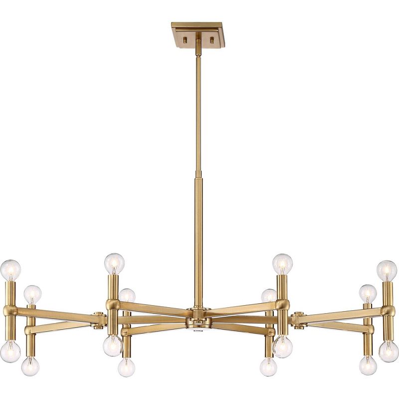 Possini Euro Design Marya Satin Brass Chandelier 37" Wide Modern 24-Light Fixture for Dining Room House Foyer Kitchen Island Entryway Bedroom Home, 5 of 10