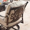 2pk Aluminum Outdoor Deep Seating Swivel Rocking Club Chairs with Cushions - Copper/Tan - Oakland Living - 3 of 4