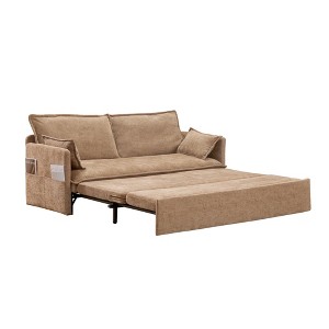 KTMBDW 3 in 1 Sofa Bed, 60 Inch Convertible Pull Out Couch, Loveseat Sleeper Sofa with USB/C-TYPE Charging Ports, Sofa Couches for Living Room - 1 of 4