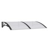 Door Canopy Black Polycarbonate, ABS, Aluminum 59.1 x 39.4 in vidaXL - 2 of 4