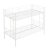 NicBex Twin Size Bunk Bed Metal Bed Frame with Ladder and Full Length Guardrail, No Box Spring Required, White - 3 of 4
