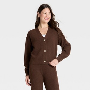 Women's Stitched Sweater Cardigan - Auden™ - 1 of 3