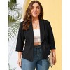 Coolmee Women Plus Size Blazers Business Casual Long Sleeve Open Front Work Office Suit Jackets Trendy Clothes with Pockets - 4 of 4