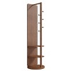 Cesicia 360¡ã Rotating 66"x14" Multifunctional Full Length Mirror with Hook Storage Rack Coat Rack, Space Saving - 2 of 4