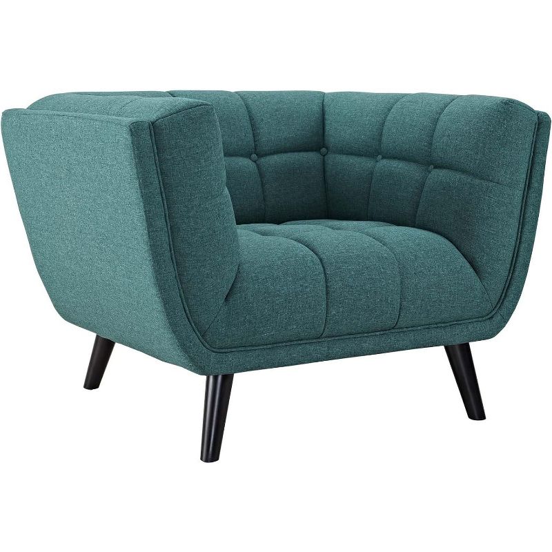 Modway Bestow Upholstered Fabric Armchair Teal, 1 of 2