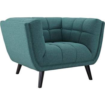 Modway Bestow Upholstered Fabric Armchair Teal