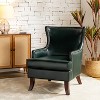 Gonzalo Mid-century Modern Vegan Leather ergonomic Accent Armchair | ARTFUL LIVING DESIGN - 2 of 4