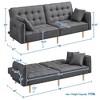 Yaheetech Convertible Sofa Bed Tufted Futon Couch with USB Ports for Living Room - 4 of 4