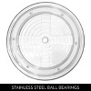 iDesign 9-Inch Plastic 2-Tier Lazy Susan - Set of 2 - Clear/Chrome - 4 of 4