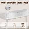 48"x24" Stainless Steel Prep Table w/ Undershelf & Wheels - Heavy-Duty Commercial Worktable for Kitchens - 4 of 4