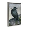 Stupell Industries Crow & Hummingbird Perched Black Framed Floater Canvas Wall Art - 3 of 4