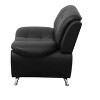 DOMETOUR Modern Faux Leather Single Seat Sofa - Comfortable for Living Room Black - 3 of 4