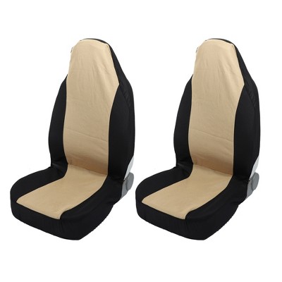 Unique Bargains Universal Car Seat Covers Protector Set Rear Seat Pad Mat Rear Bench Cover Breathable Flax Fiber Brown