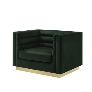 34"  Velvet Tufted Club Chair - 1 of 4