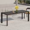 Christopher Knight Home Templin Outdoor Aluminum Slatted Dining Table, Black - 2 of 4