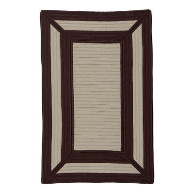 Colonial Mills Afra Braided Rug, Brown 4x6, Rectangle Shape