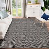 Braided-Look Texture Area Rug Easy Clean Non-Slip Indoor Carpet for Living Room, Bedroom Durable Home Decor - 2 of 4
