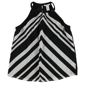 bar III Womens Chevron Knit Blouse - 1 of 2