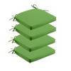 ARTPLAN Outdoor Chair Cushions for Patio Furniture, Waterproof Outdoor Cushions, Round Corner Patio Chair Cushions Set of 4 with Ties,17"x16"x2" - 4 of 4