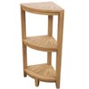 Nordic Teak Natural Shower and Spa/Bathroom/Outdoor Corner Shelf - Beige - 2 of 4