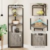 Corner Shelf with Storage, 70.9 Inch Tall Corner Cabinet - 4 of 4