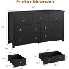 TackView Drawer Dresser for Bedroom, 54'' Wide Dresser, Chest of Drawers, Wooden Chest with Clothes Storage Cabinet - 2 of 4