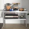Coucheta Stainless Steel Work Table, Commercial Food Prep Worktable, Heavy Duty Metal Work Table with Adjustable Bottom Shelf - 4 of 4