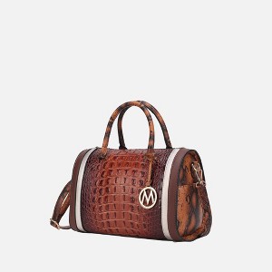 MKF Collection Eleanor Faux Crocodile-Embossed Vegan Leather Women’s Satchel by Mia K - 1 of 4