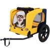 VisioGear Outdoor Foldable Pet Stroller, Dog Stroller with Mesh Screen Layer for Elder Pets, Yellow & Black, 42.52"*31.5"*27.5" - 4 of 4