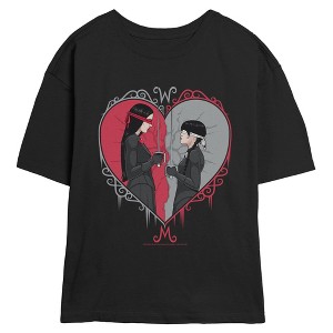 Juniors Wednesday Face to Face Swords T Shirt - 1 of 2