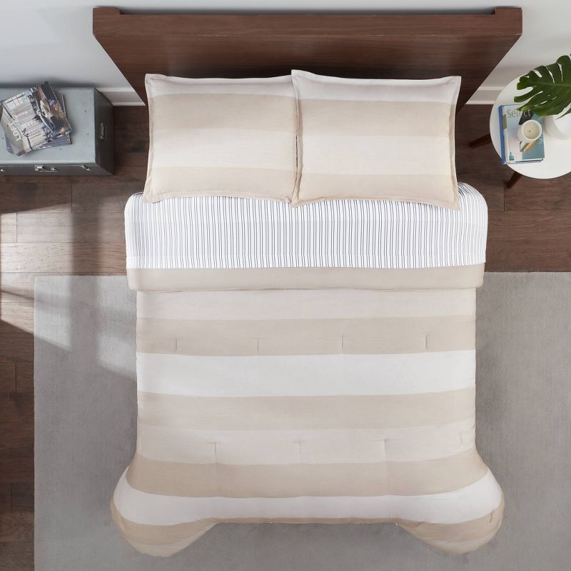 Billy Textured Stripe Antimicrobial Bedding Set - Serta, 2 of 8