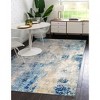 Lahome Modern Abstract Washable Area Rug-Soft Carpet for Living Room, Bedroom, or Office - 2 of 4