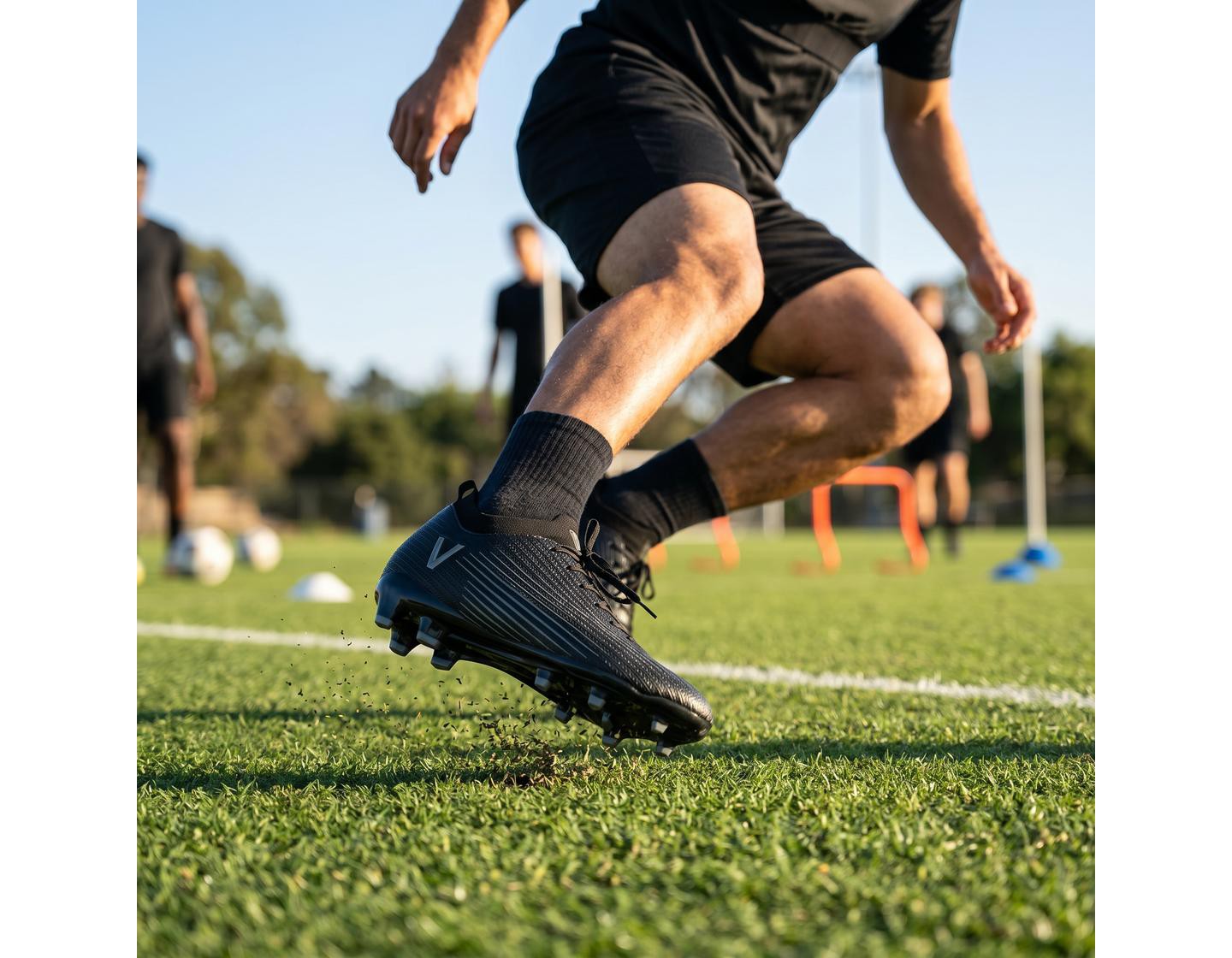 Мужские бутсы Vizari Destino Adult Firm Ground Soccer Cleats Black, цвет: Чёрный — фото 2