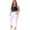 Agnes Orinda Women's Plus Size Silky Satin V Neck Casual Sleeveless Summer Basic Tank Tops - 3 of 4