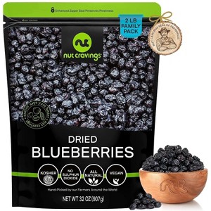 Nut Cravings Sun Dried Blueberries: Lightly Sweetened, All Natural Dried Fruits - 1 of 4