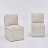 Aortzio Upholstered Side Chair Dining Chair With Casters (Set of 2) - 3 of 4