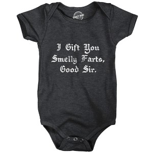 Baby Bodysuit I Gift You Smelly Farts Good Sir Funny Nasty Gas Novelty Graphic Jumper For Infants - Crazy Dog Baby Bodysuit - 1 of 4