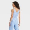 Women's Linen Tie V-Neck Blouse - A New Day™ - 2 of 3