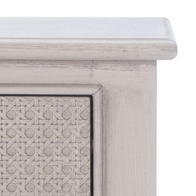Greige Wood and Metal Hallway Table with Storage