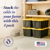 Homz Durabilt Heavy Duty 27 Gallon Plastic Organizer Storage Bin Tote (2 Pack) - 4 of 4