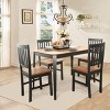 Costway 5pcs Mid Century Modern Black 29.5'' Dining Table Set 4 Chairs ...