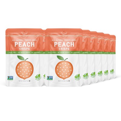 Nature's Turn Freeze-Dried Fruit Snacks - Peach Crisps - No Sugar Added, Non GMO, Gluten Free, Nothing Artificial - 15g (.53oz) - 12-PACK